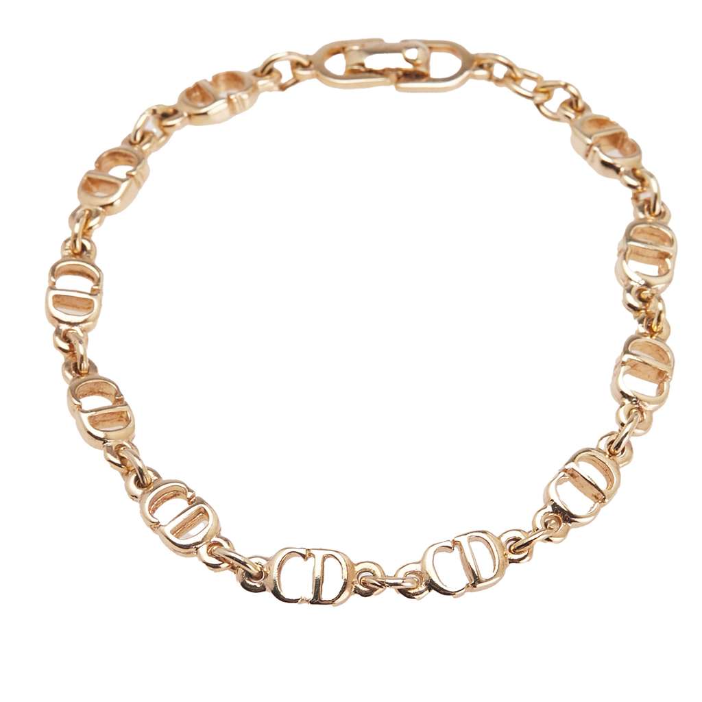 Dior Gold Plated CD Logo Chain Bracelet