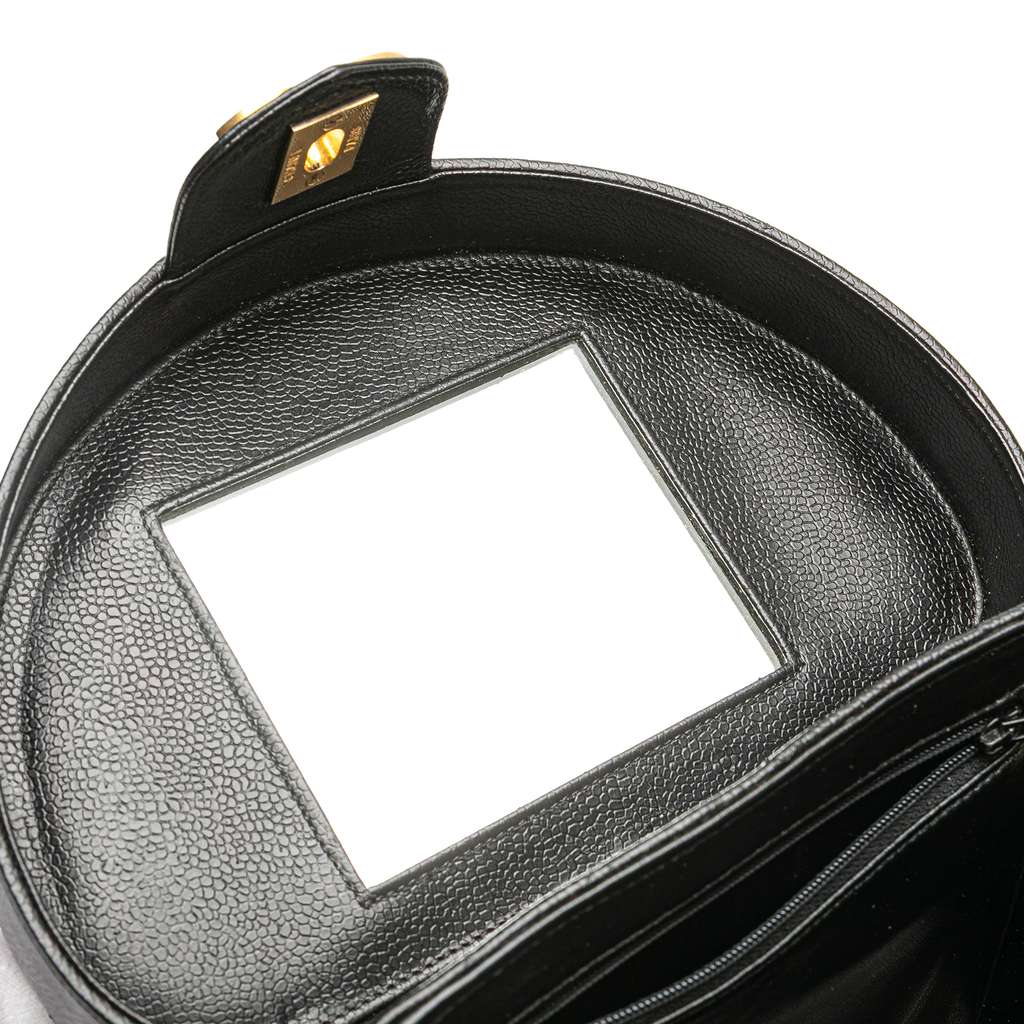 Chanel CC Chevron Caviar Turnlock Vanity Bag - Detail 2