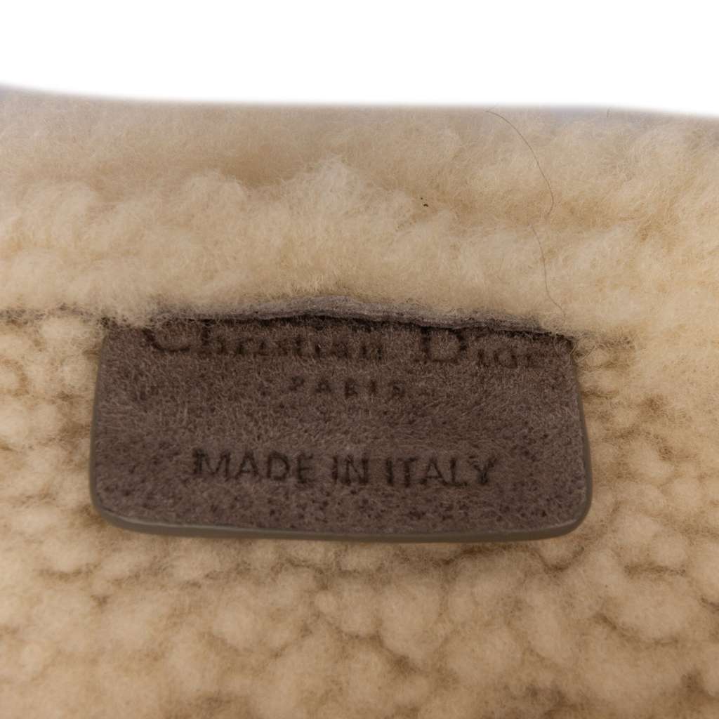 Dior Shearling Suede Saddle Bag - 5