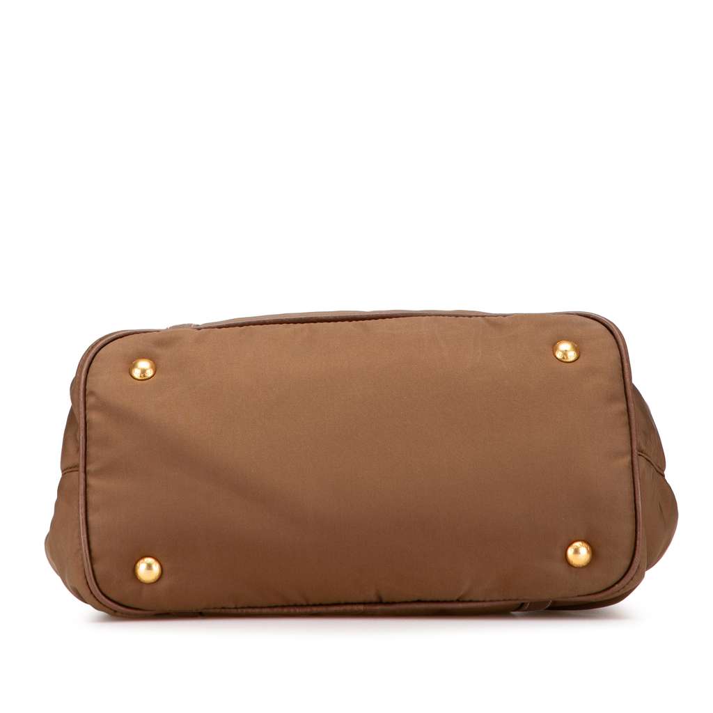 Prada Vitello Daino Trimmed Tessuto Satchel - 3