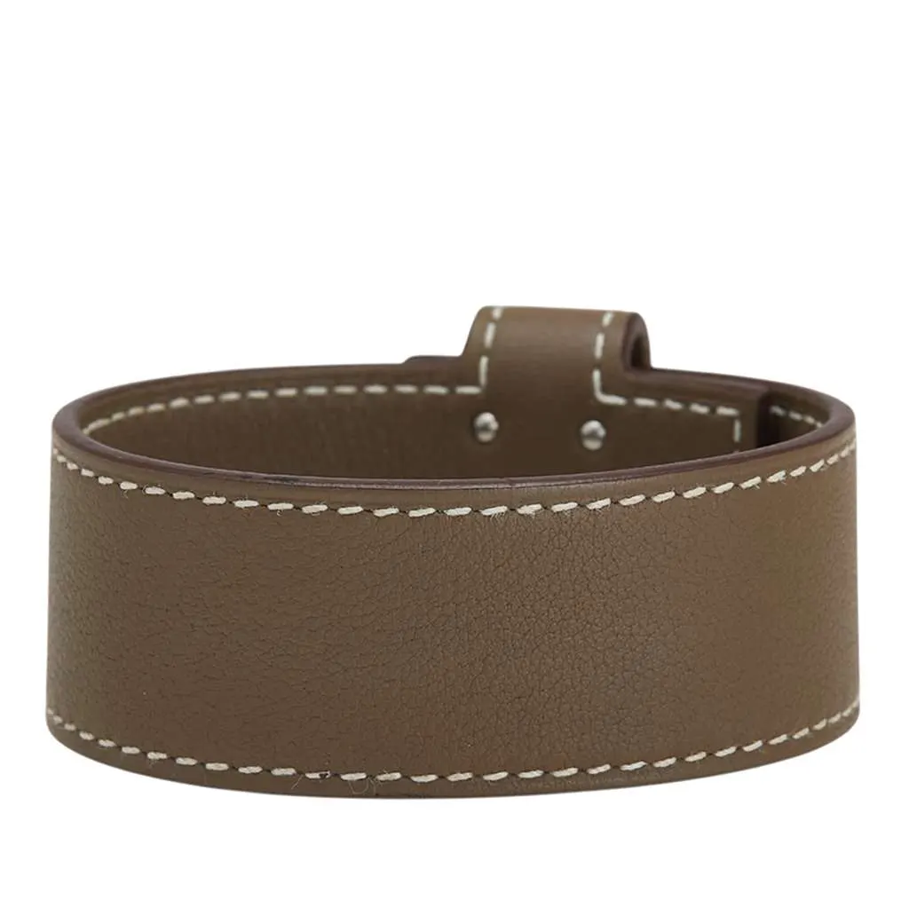Hermès Small Chevre Chamkila Kelly Twist Bracelet Brown Leather Good - Inside View