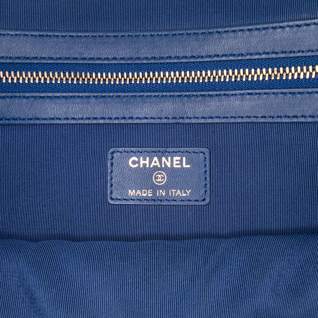 Chanel Large Quilted Lambskin O Case Clutch - Side view