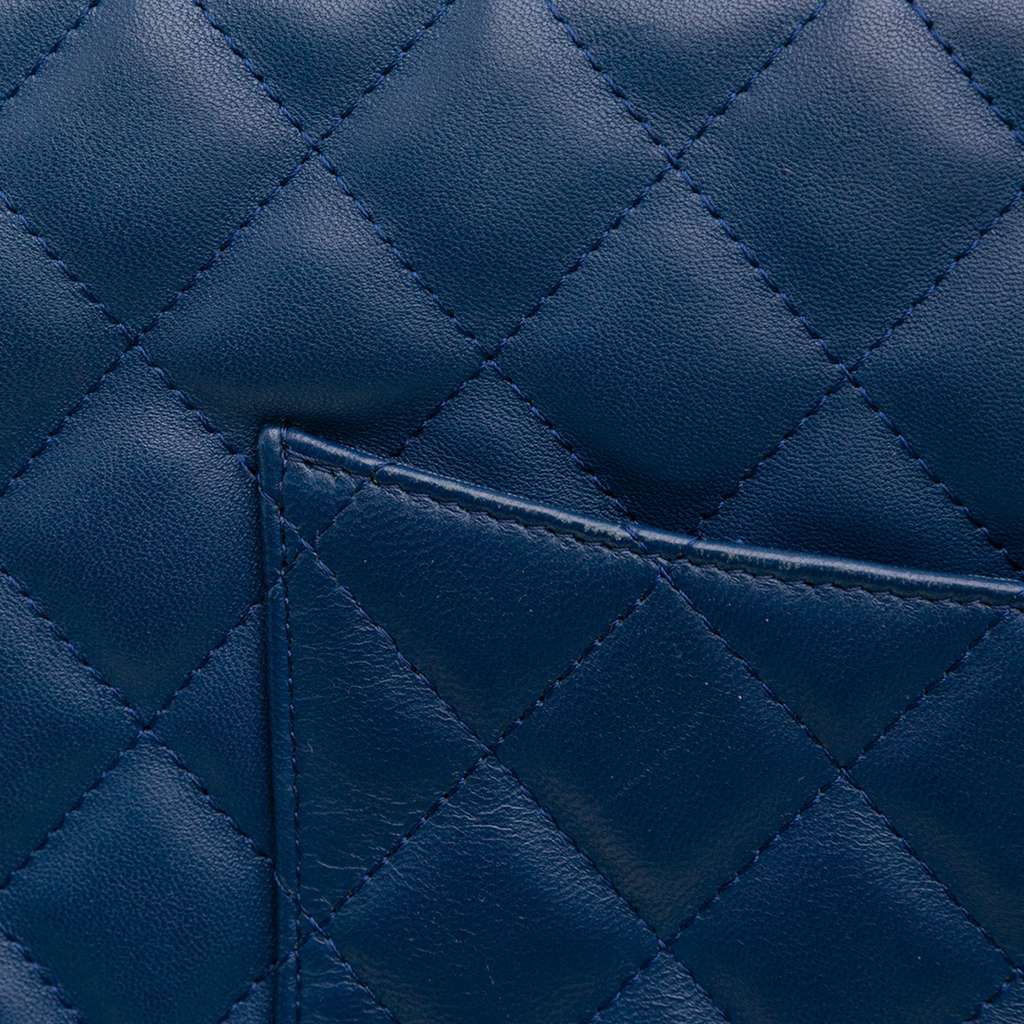 Chanel Large Quilted Lambskin O Case Clutch - Image 12