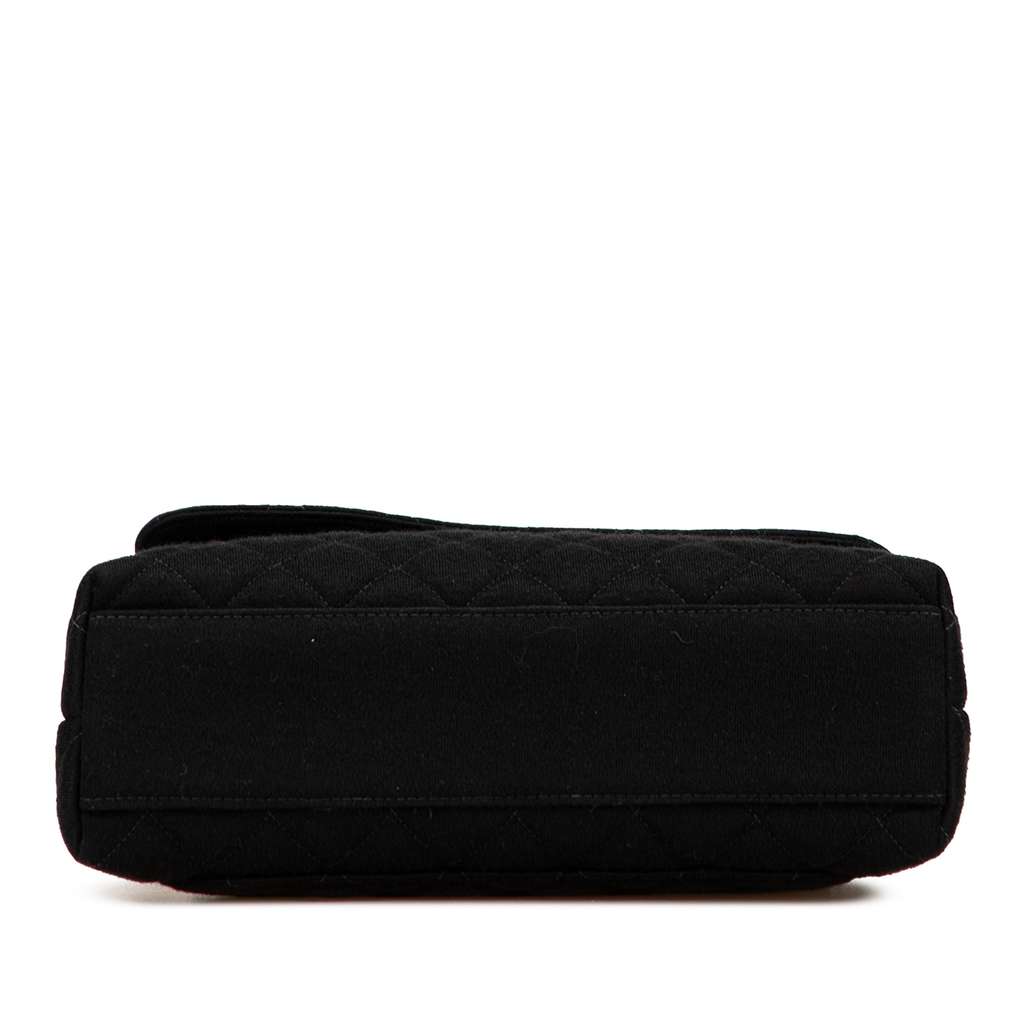 Chanel CC Quilted Jersey Kelly Top Handle Bag - Image 6