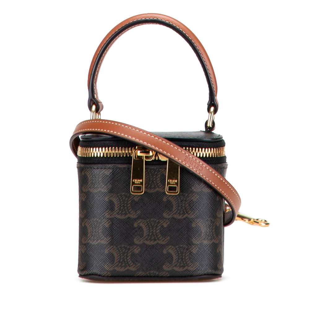 Celine Mini Triomphe Coated Canvas Vanity Case