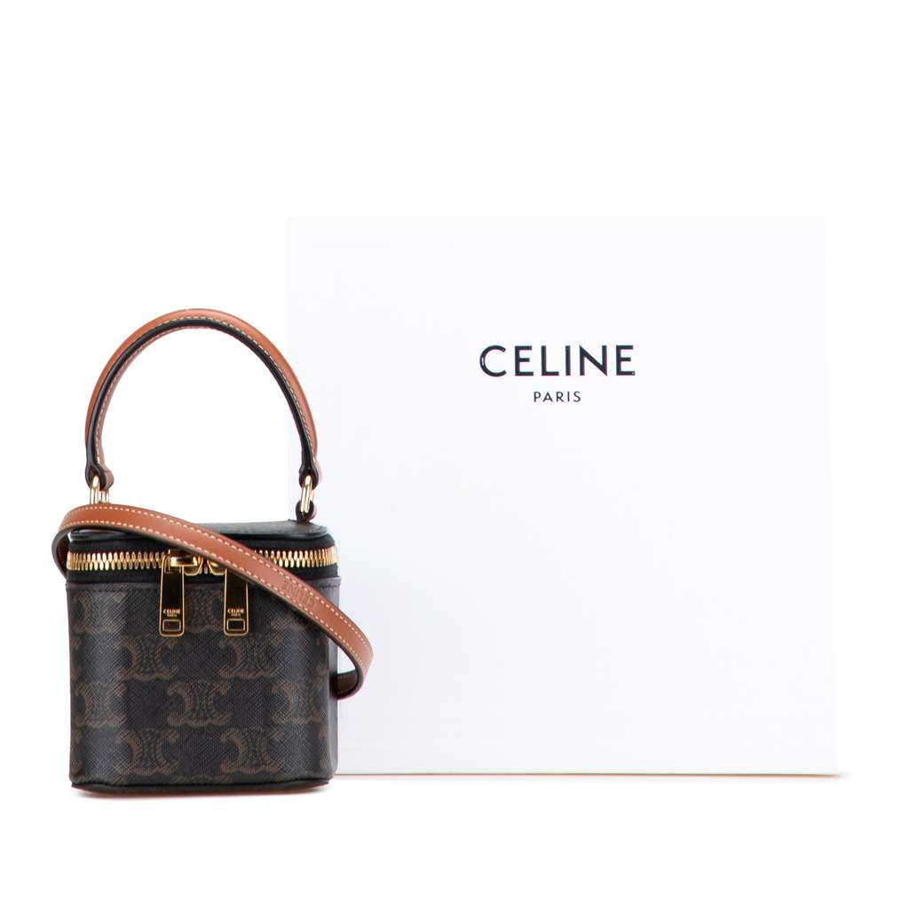 Celine Mini Triomphe Coated Canvas Vanity Case - Image 12
