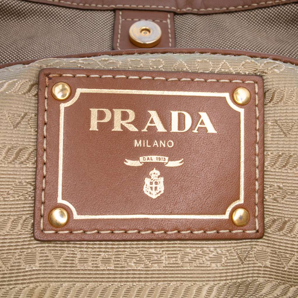Prada Canvas Canapa Logo Satchel - Side view