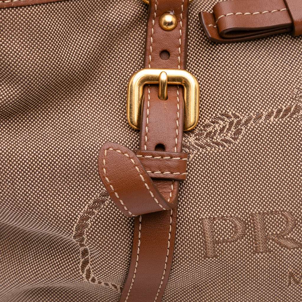 Prada Canvas Canapa Logo Satchel - Image 10