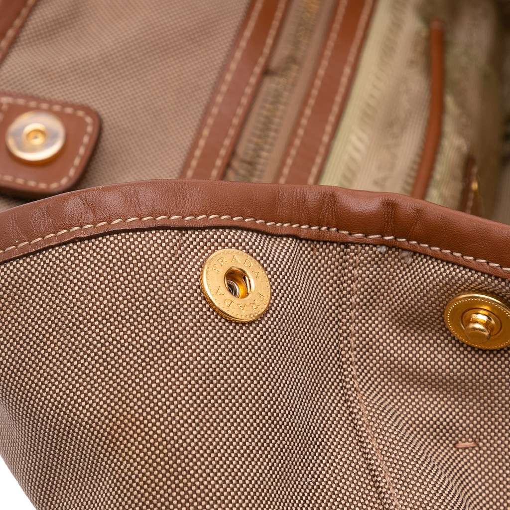 Prada Canvas Canapa Logo Satchel - Image 11