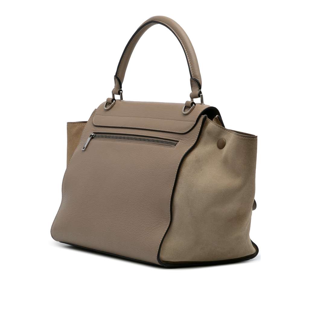 Celine Medium Leather Trapeze Satchel - 2