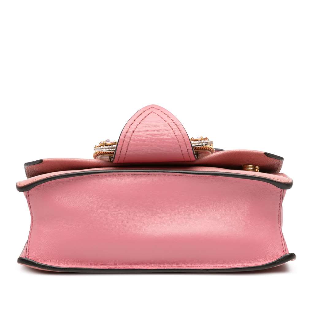 Miu Miu Goatskin Madras Soft Calf Crystal Embellished Crossbody - Image 6