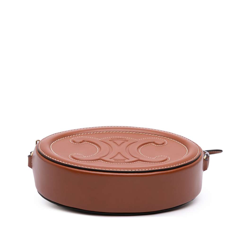 Celine Small Calfskin Cuir Triomphe Oval Crossbody - Image 6