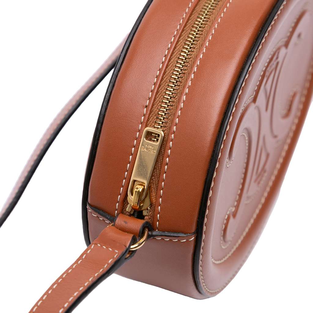 Celine Small Calfskin Cuir Triomphe Oval Crossbody - Detail 1