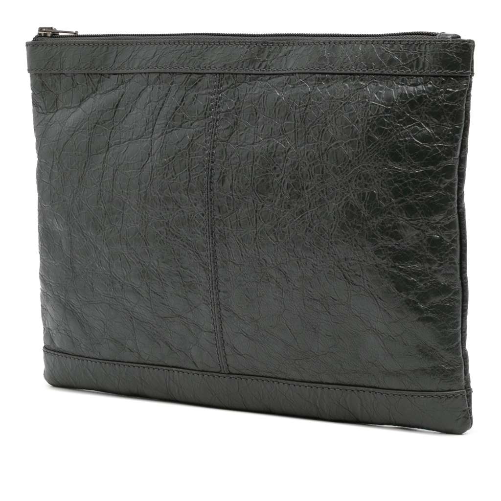 Balenciaga Lambskin Motocross Classic Clip Clutch - Back view