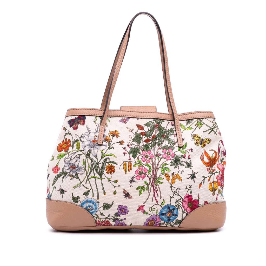 Gucci Medium Canvas Flora Tote