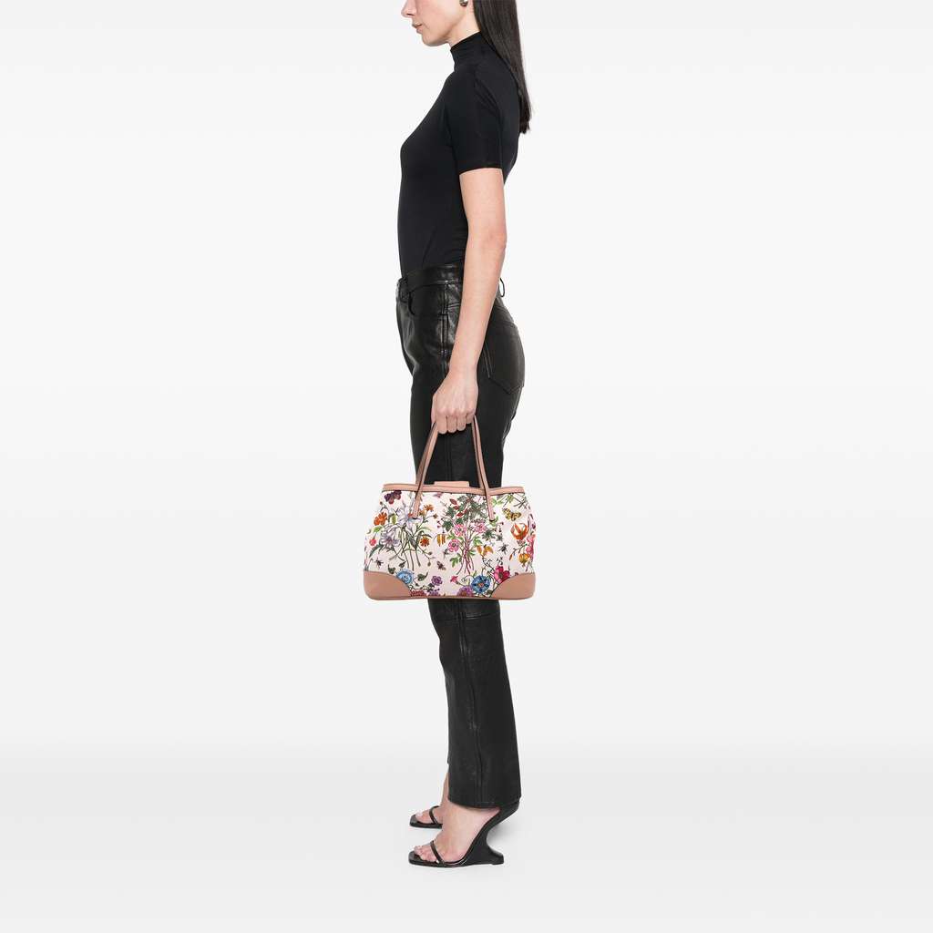 Gucci Medium Canvas Flora Tote - Image 13
