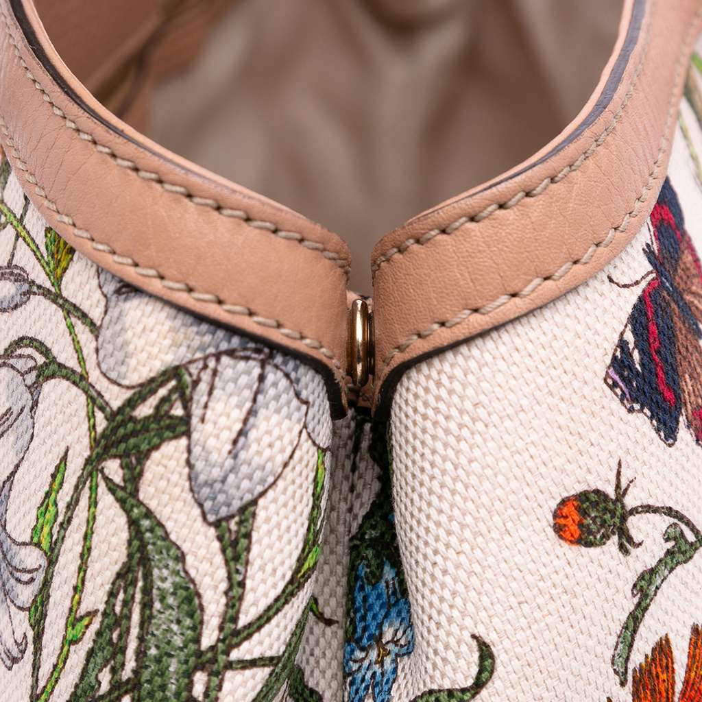 Gucci Medium Canvas Flora Tote - Image 11
