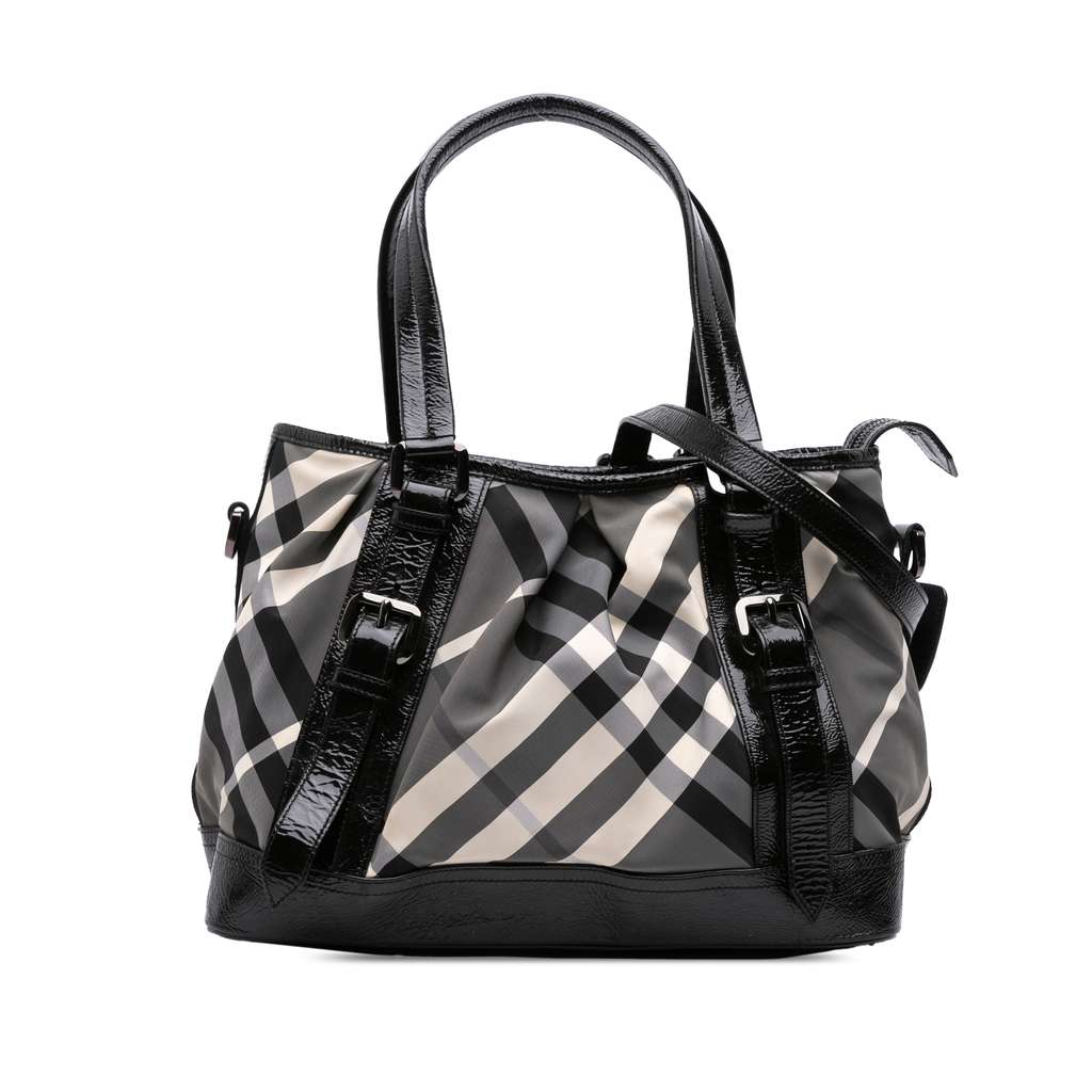Burberry Beat Check Nylon Lowry Satchel