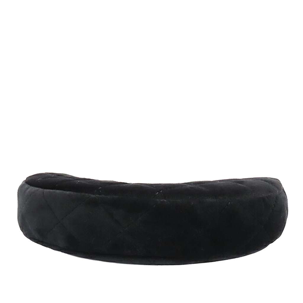 Chanel CC Quilted Velour Half Moon Chain Crossbody - 3