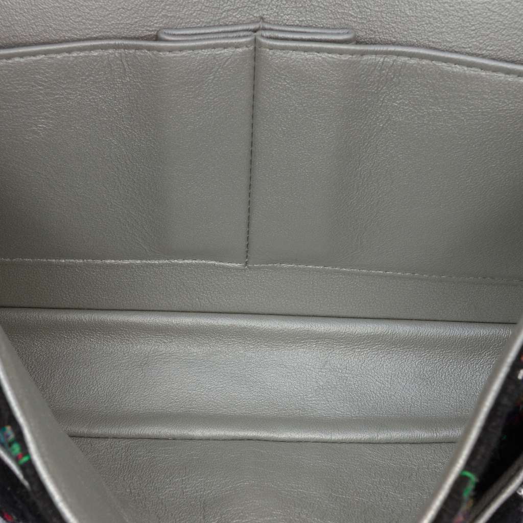 Chanel Medium Classic Quilted Tweed and Metallic Lambskin Double Flap - 4