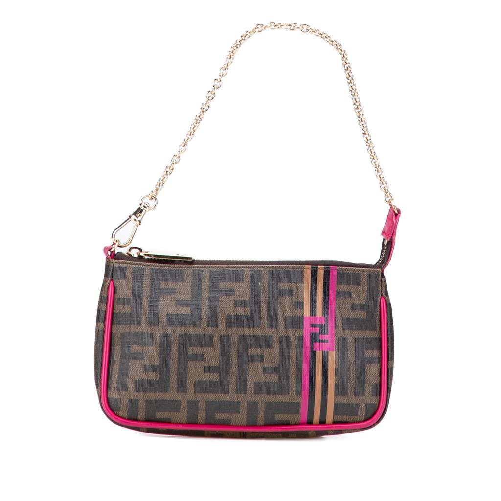 Fendi Zucca Spalmati Chain Pochette