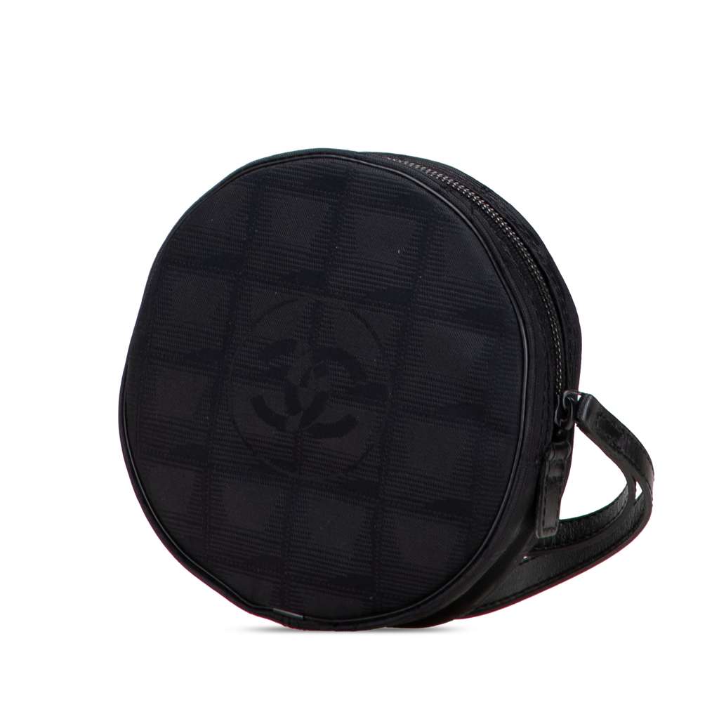 Chanel New Travel Line Nylon Round Pouch - Back view