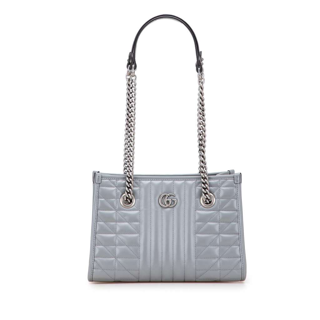 Gucci Small GG Marmont Matelasse Leather Aria Chain Tote