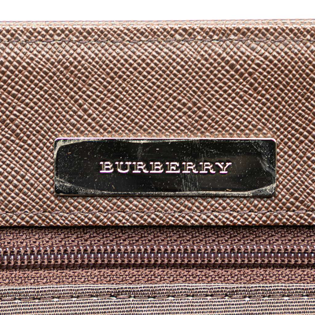 Burberry House Check Canvas Handbag - Side view