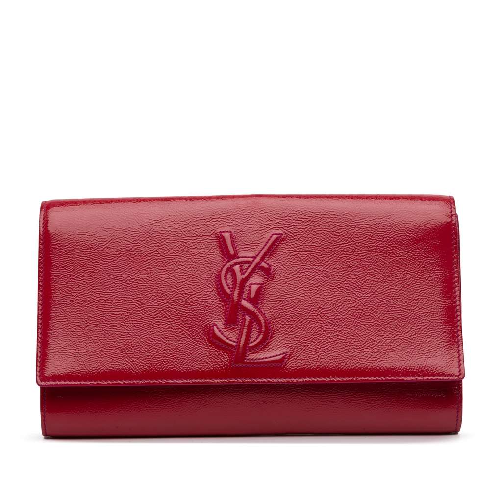 Saint Laurent Large Textured Patent Belle De Jour Clutch