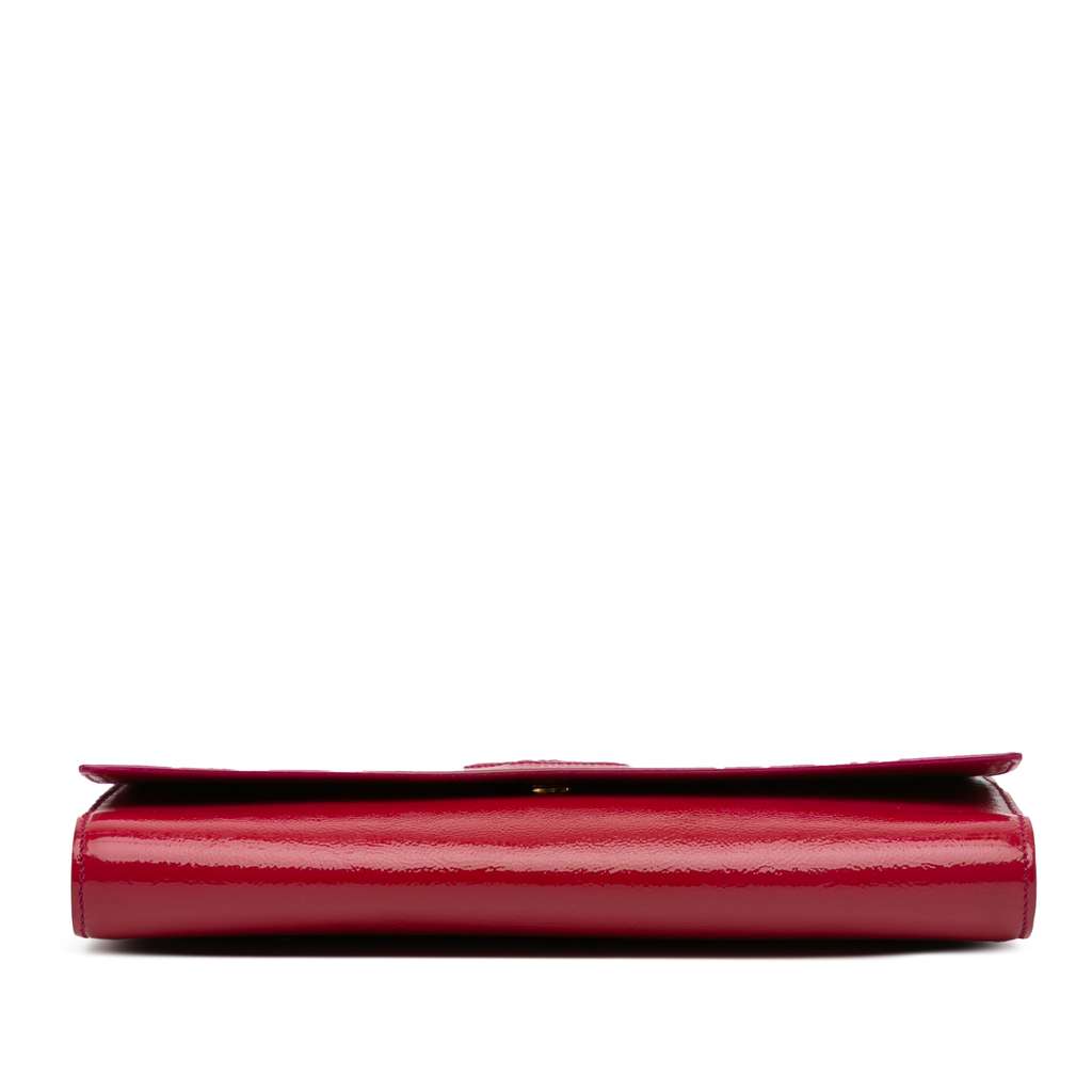 Saint Laurent Large Textured Patent Belle De Jour Clutch - Image 6