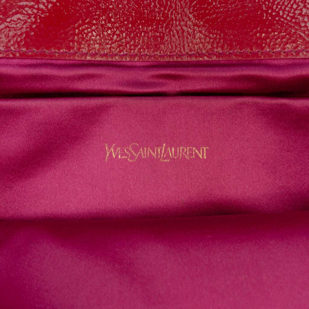 Saint Laurent Large Textured Patent Belle De Jour Clutch - Side view