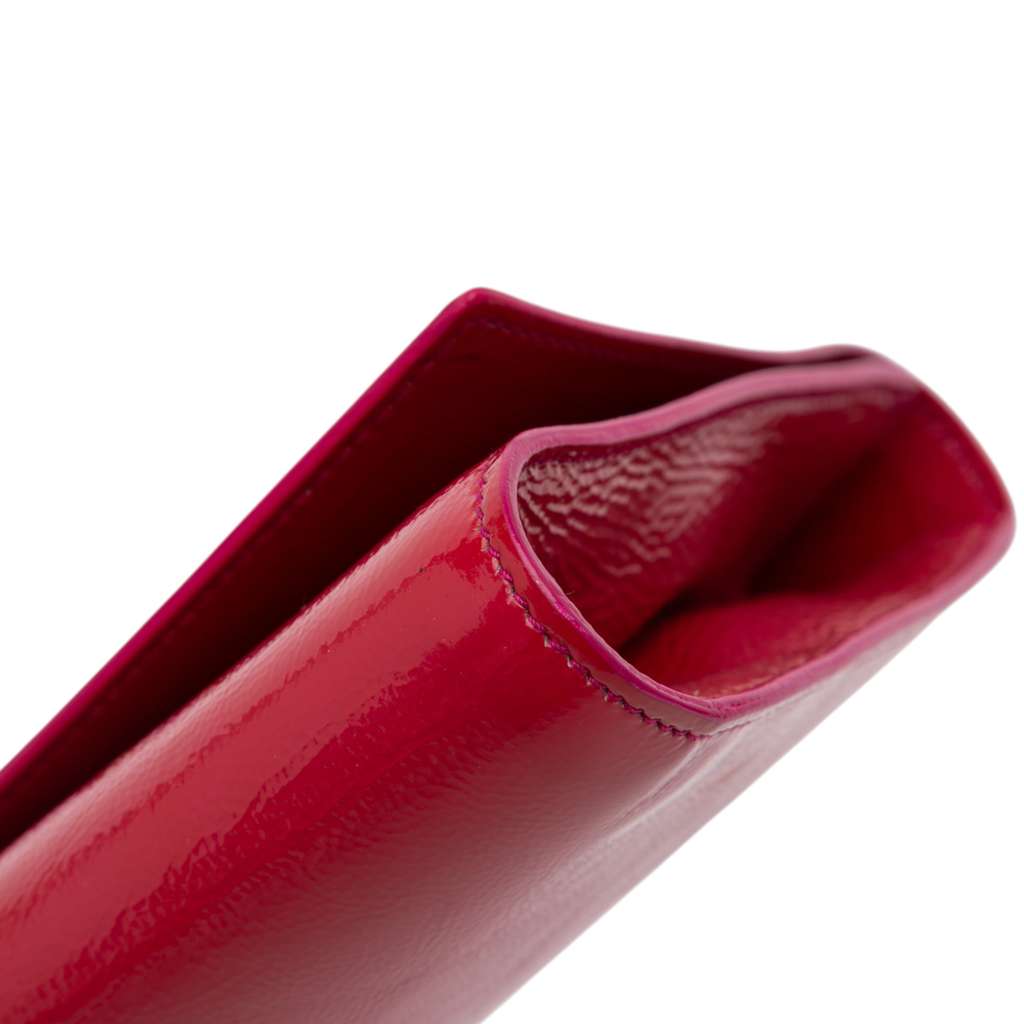 Saint Laurent Large Textured Patent Belle De Jour Clutch - Detail 2