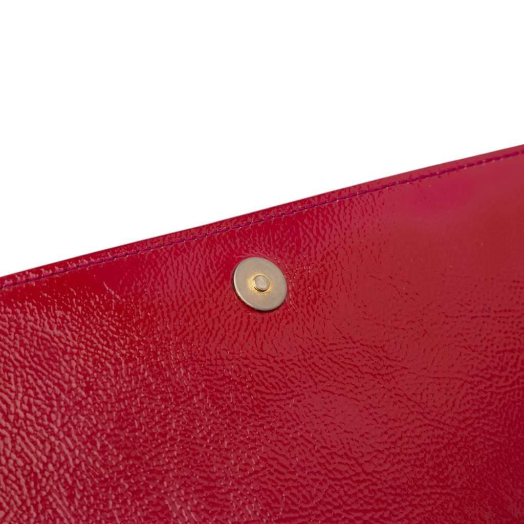 Saint Laurent Large Textured Patent Belle De Jour Clutch - Image 10