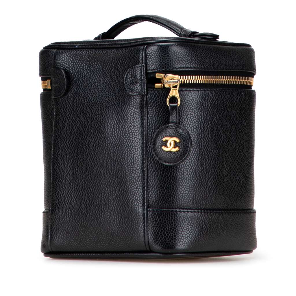 Chanel CC Caviar Vanity Bag - Back view