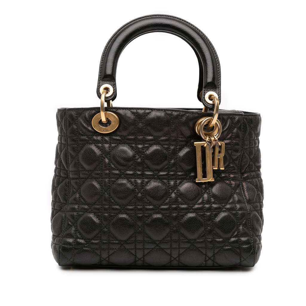 Dior Medium Grained Calfskin Cannage Supple Lady Dior