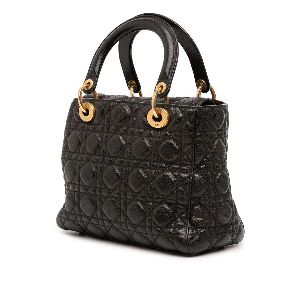 Dior Medium Grained Calfskin Cannage Supple Lady Dior - Back view