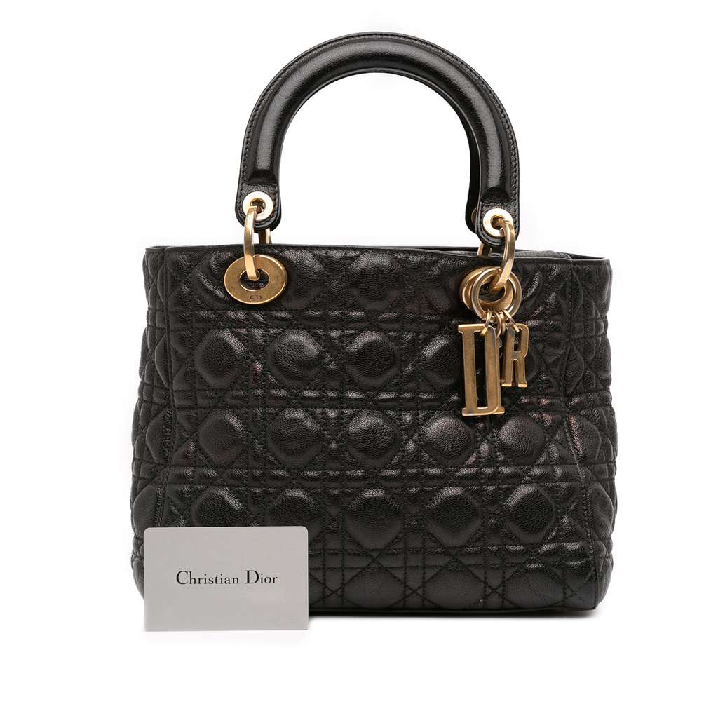 Dior Medium Grained Calfskin Cannage Supple Lady Dior - Image 13