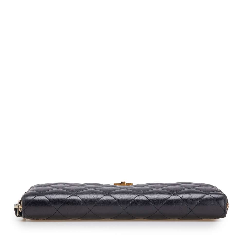 Chanel Reissue 2.55 Quilted Aged Calfskin Zip Around Wallet - Image 6
