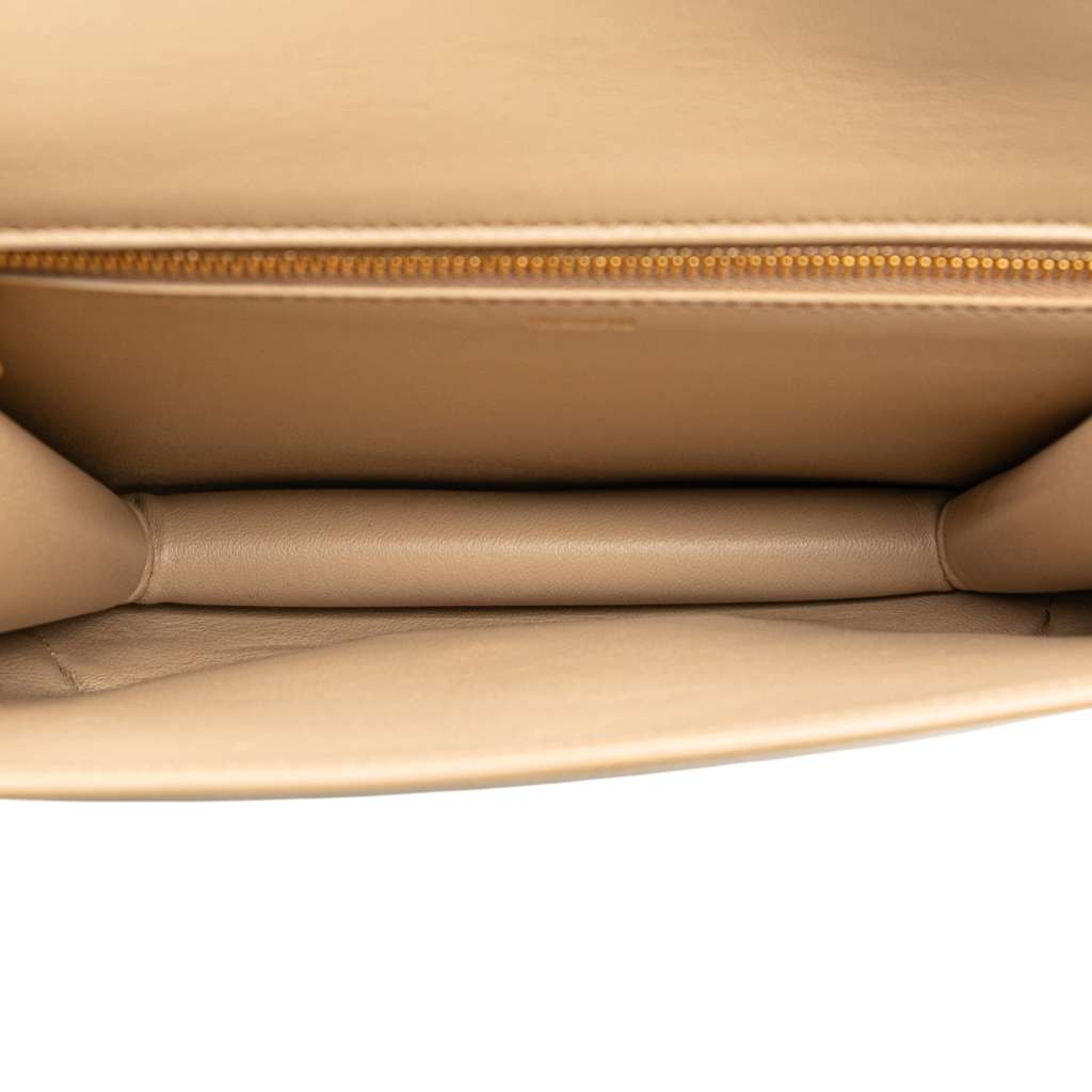 Celine Teen Shiny Calfskin Triomphe Besace Clea Chain Crossbody - 4