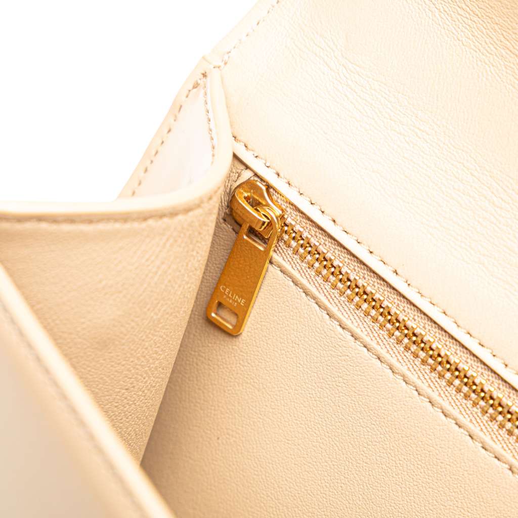 Celine Teen Shiny Calfskin Triomphe Besace Clea Chain Crossbody - Image 11