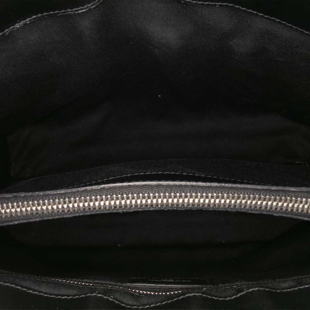Saint Laurent Medium Chevron Leather Monogram LouLou Shoulder Bag - 4