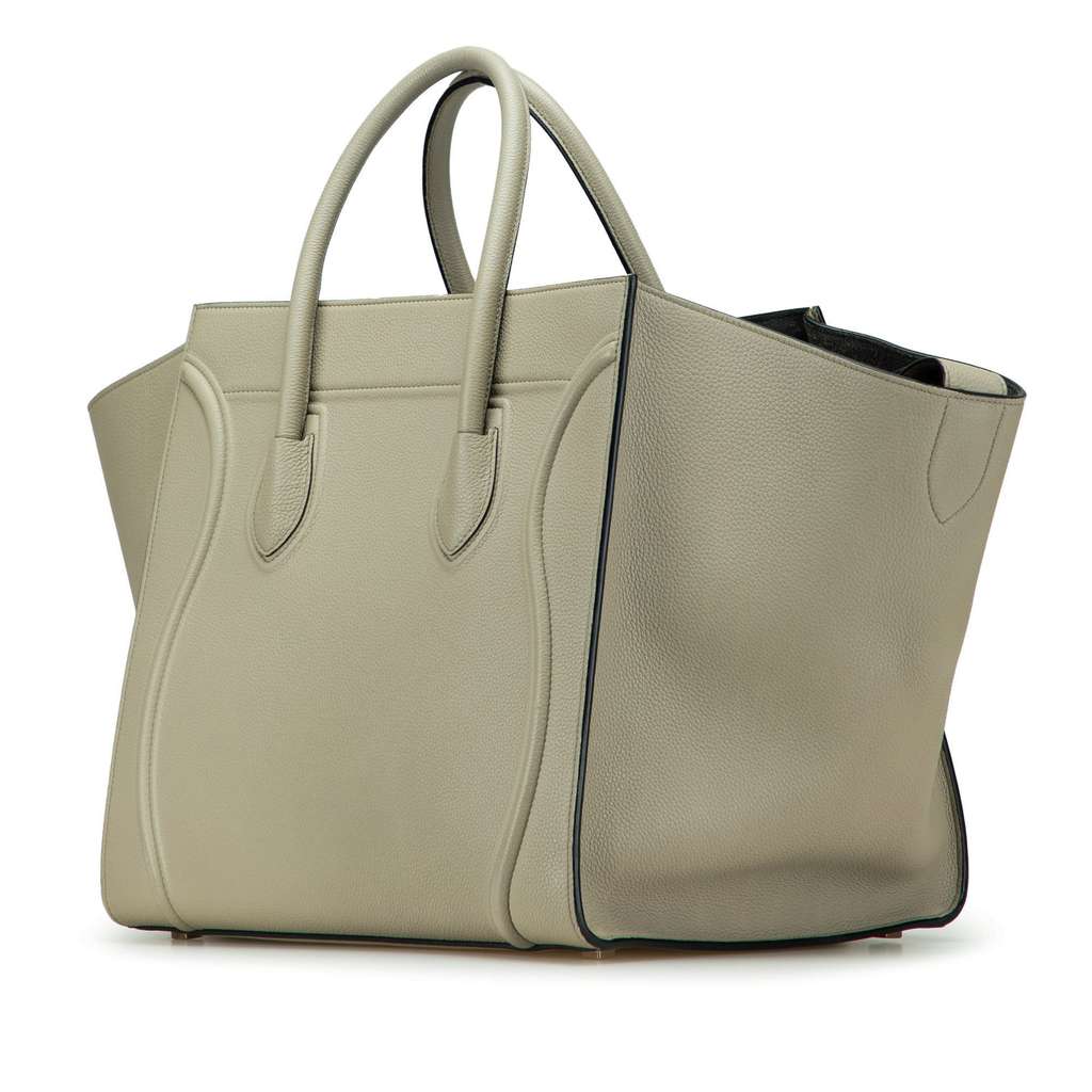 Celine Medium Leather Luggage Phantom Tote - 2