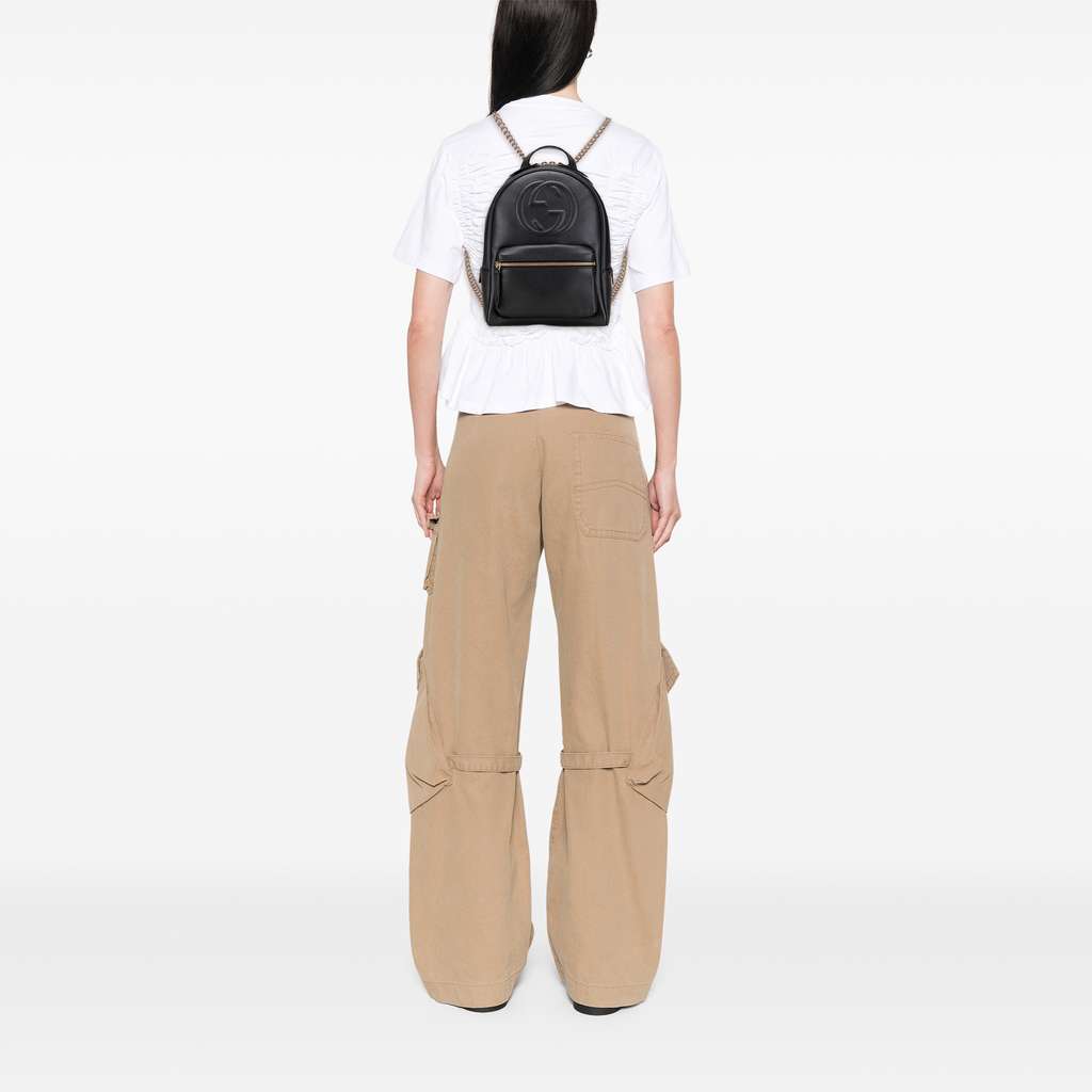 Gucci Pebbled Calfskin Soho Chain Backpack - Image 12