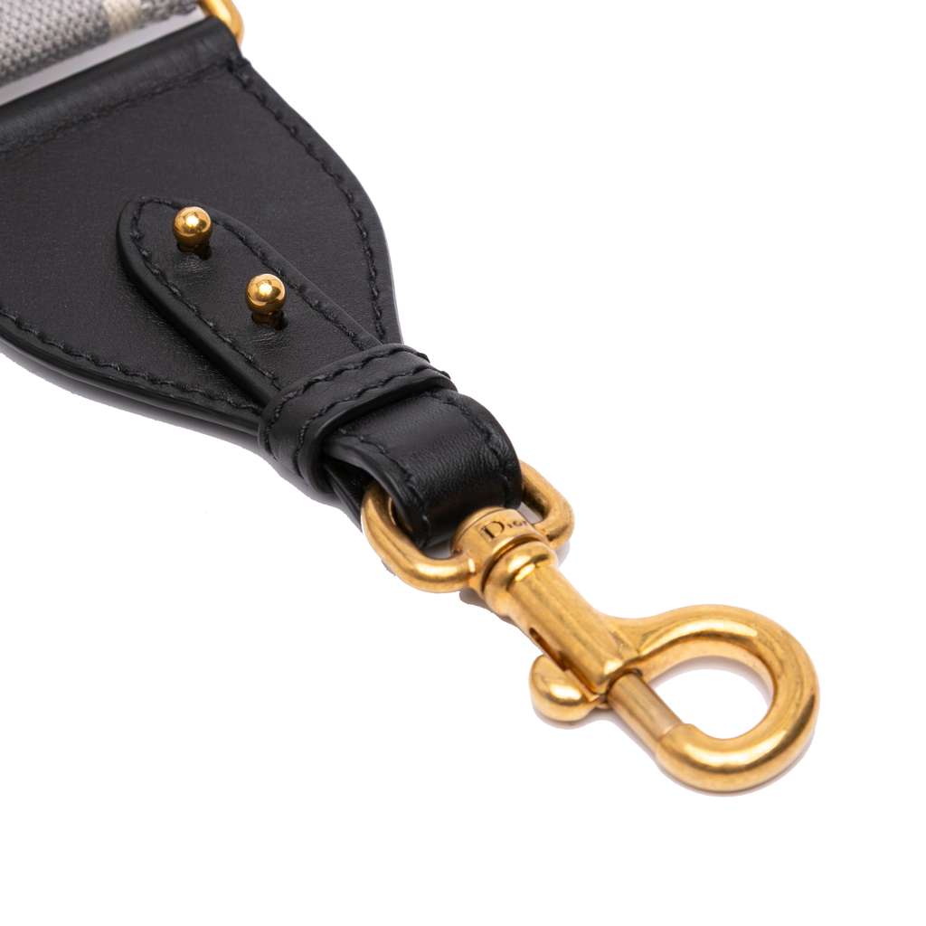 Dior Embroidered Canvas Logo Bag Strap - Image 6