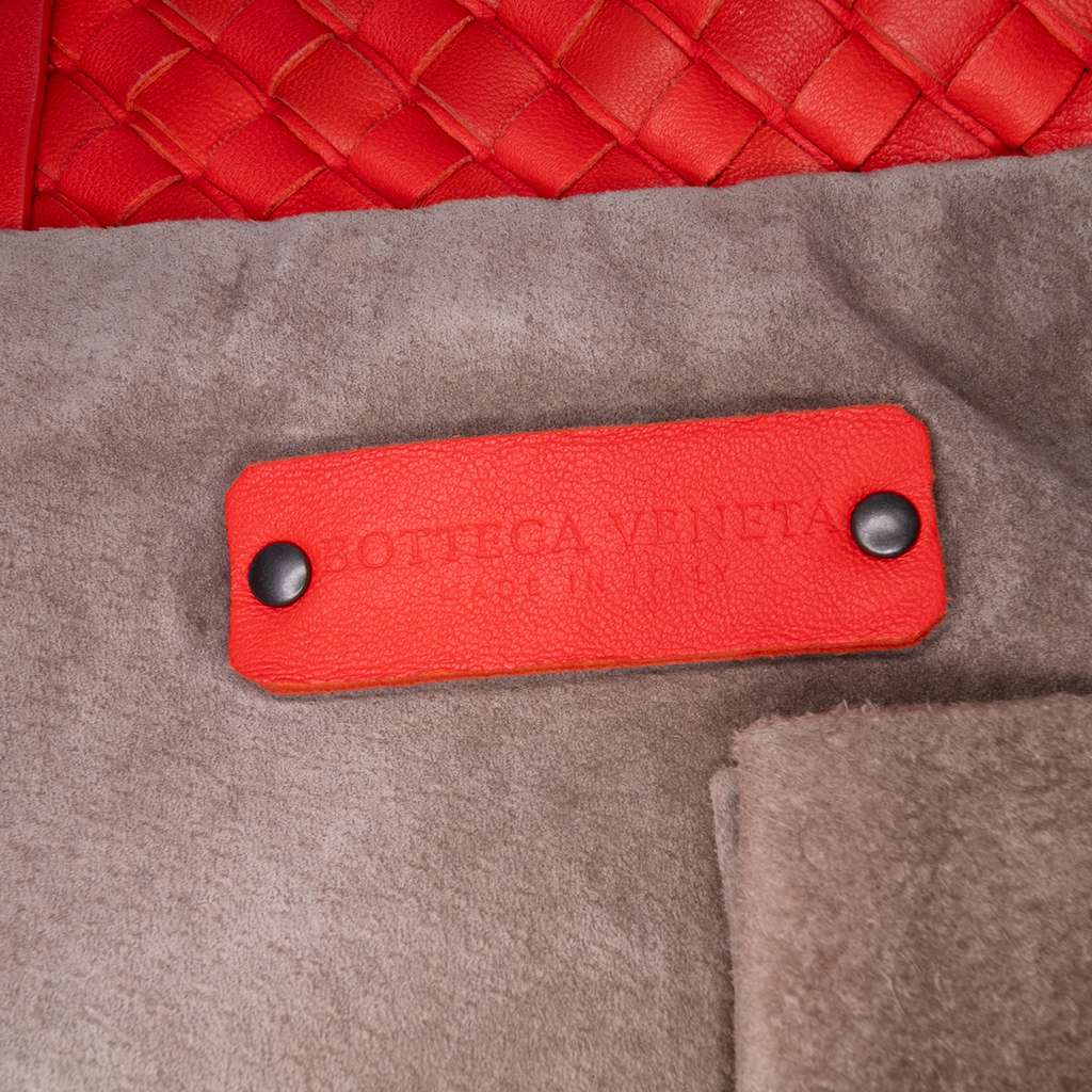 Bottega Veneta Intrecciato Trimmed Bicolor Nappa Satchel - Side view