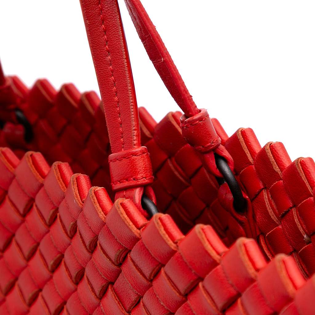 Bottega Veneta Intrecciato Trimmed Bicolor Nappa Satchel - Image 12