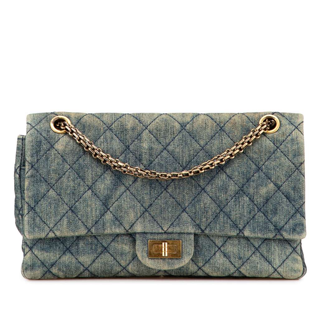 Chanel Reissue 2.55 Quilted Denim Double Flap 226