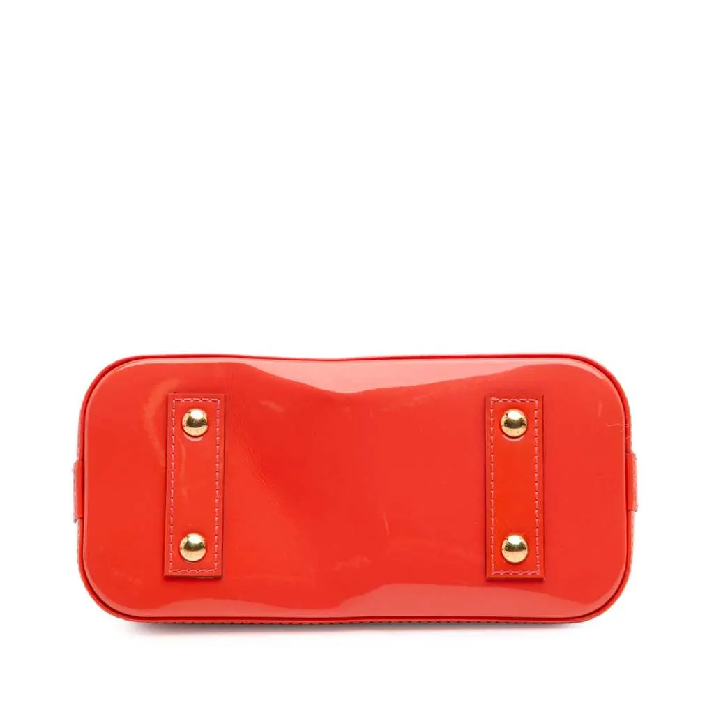 Louis Vuitton Monogram Vernis Alma BB Red Leather Good - Inside View