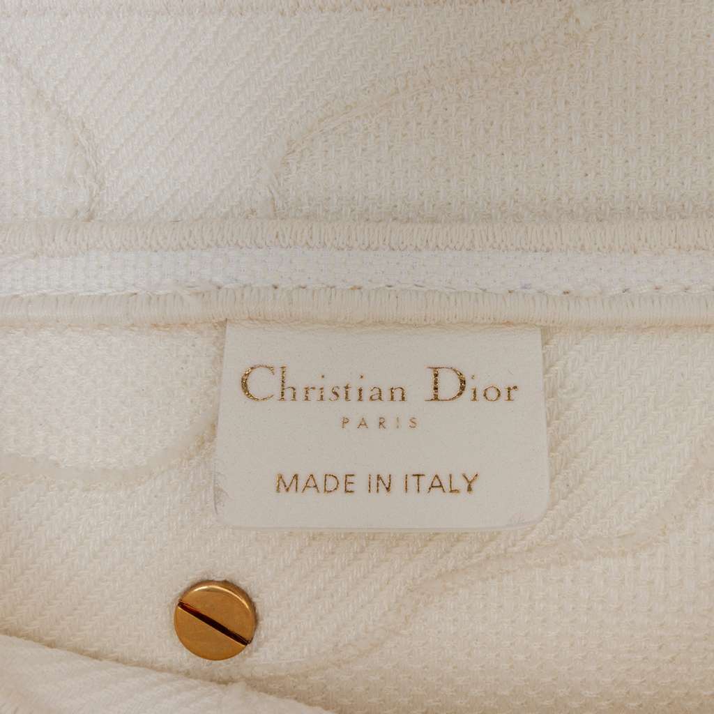 Dior Mini Canvas Embroidered Camouflage Saddle Bag - Side view