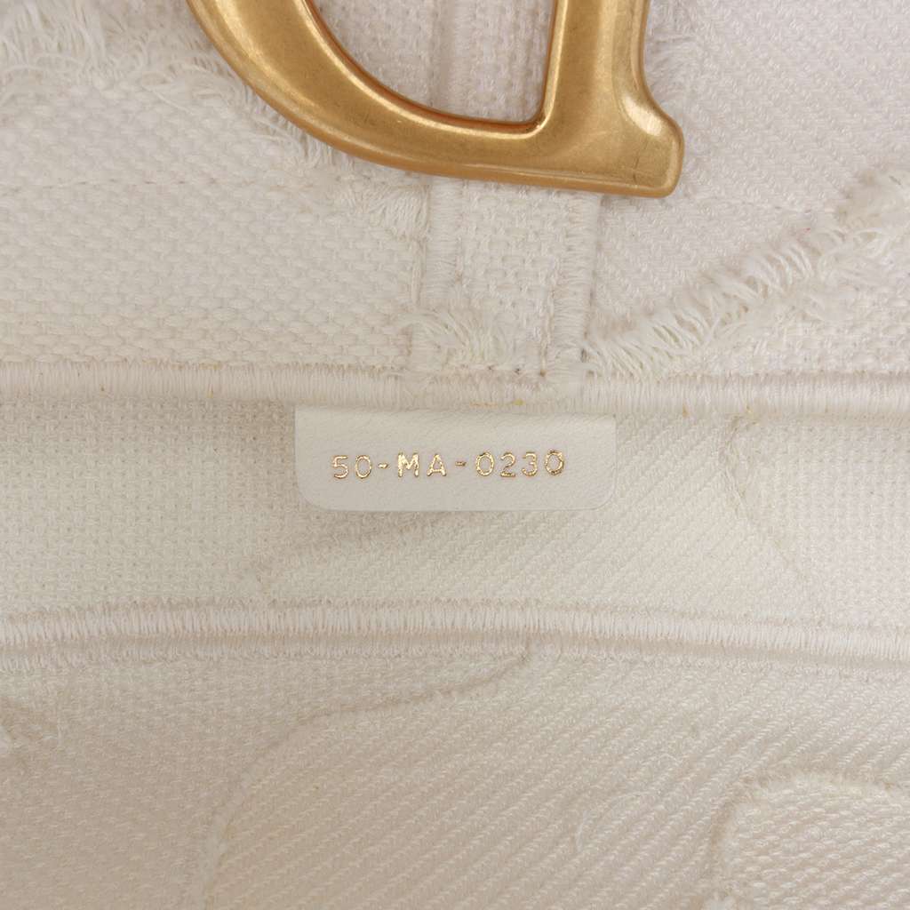 Dior Mini Canvas Embroidered Camouflage Saddle Bag - Detail 1